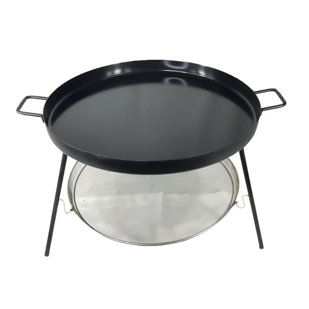 Black Flat Comal Frying Pan with Mesh 40 Black Flat Comal Frying Pan with Mesh 40