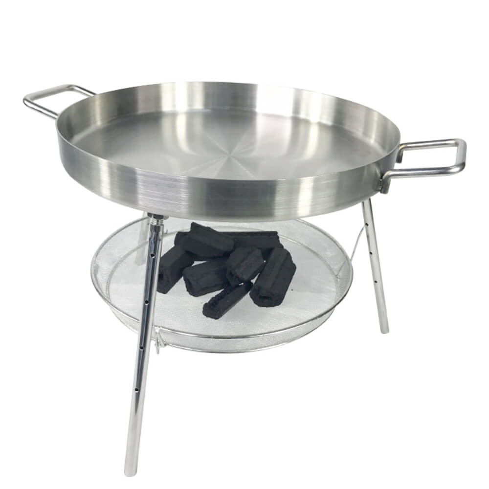 Silver Flat Comal Frying Pan with Mesh 50 Silver Flat Comal Frying Pan with Mesh 50
