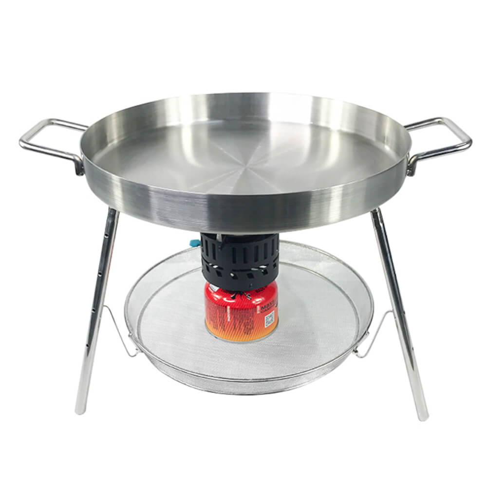 Silver Flat Comal Frying Pan with Mesh 60 Silver Flat Comal Frying Pan with Mesh 60
